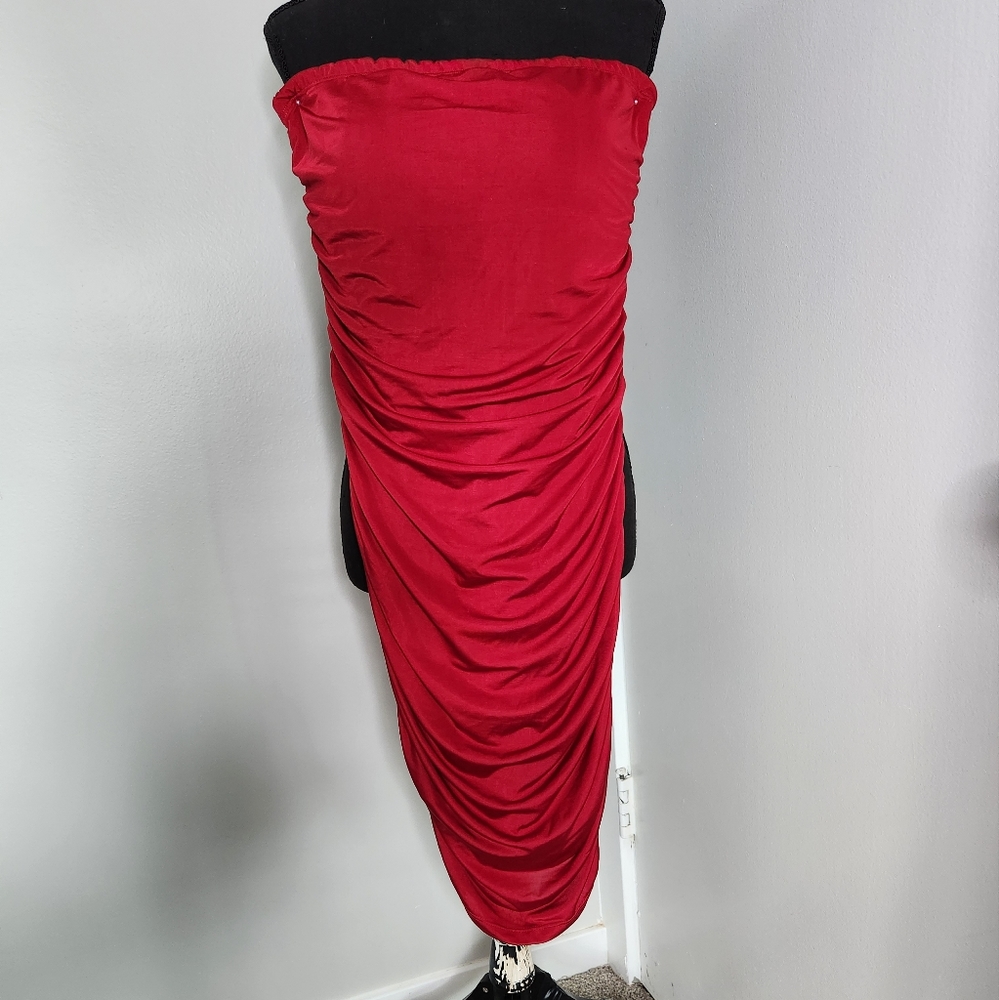 Red cocktail dress